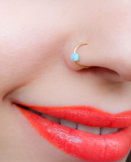 Opal Fake Nose Ring