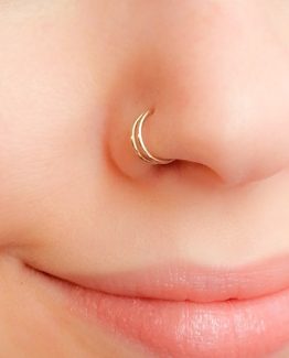 Double Nose Cuff Fake Piercing