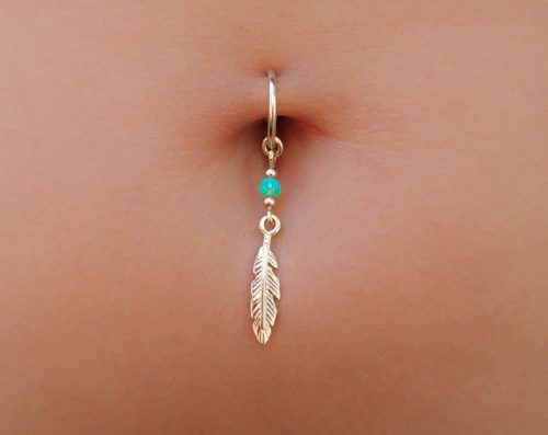 Feather Belly Ring