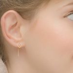 Square threader earrings