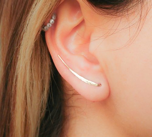 Ear Climber Earrings Gold