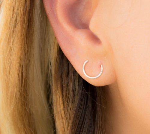 Double Piercing Circle Earring