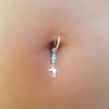 Dolphin Belly Ring Hoop Dangle