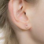 Tiny Rose Quartz Stud Earrings