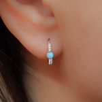 Hoop earrings Opal