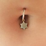 belly button ring with star
