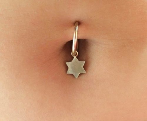 belly button ring with star