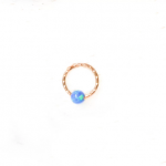 helix ring with opal bead