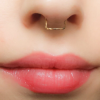 gold hammered piercing