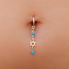 Star Of David Belly button ring