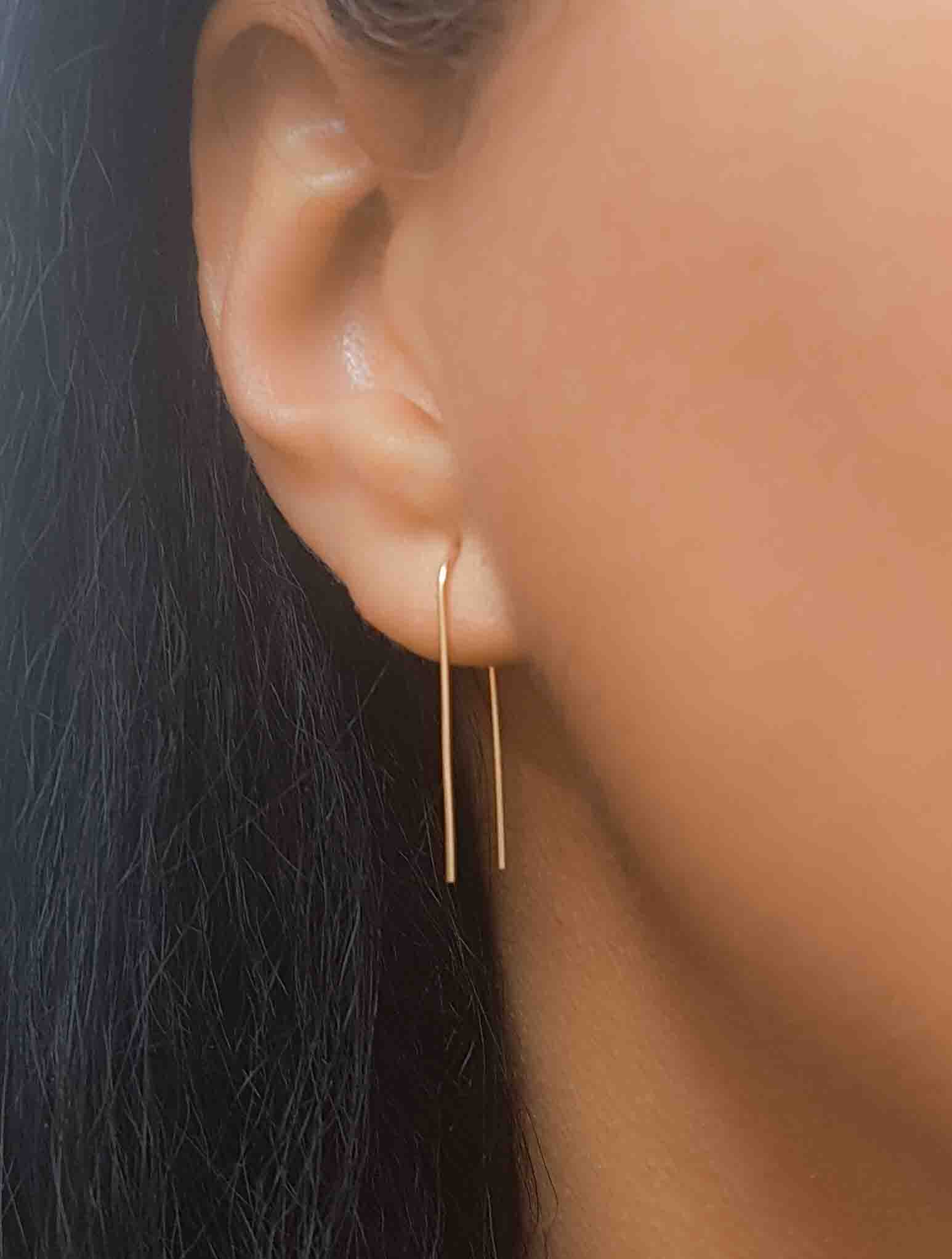Brass U Shaped Earrings With Beaded Windchime Dangles, Geometric Jewelry,  Chime Jewelry, Rainbow, Boho Earrings, Summer Jewelry, Nickel Free - Etsy