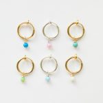 Clip On opal Earrings Dangle
