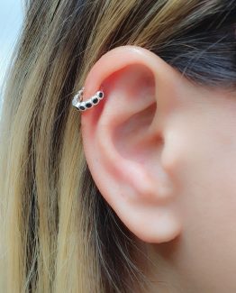 silver earring for top of ear