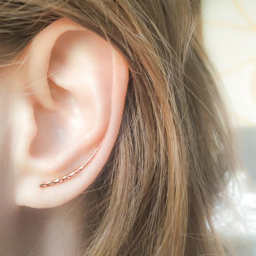 Rose Gold Climber Earrings