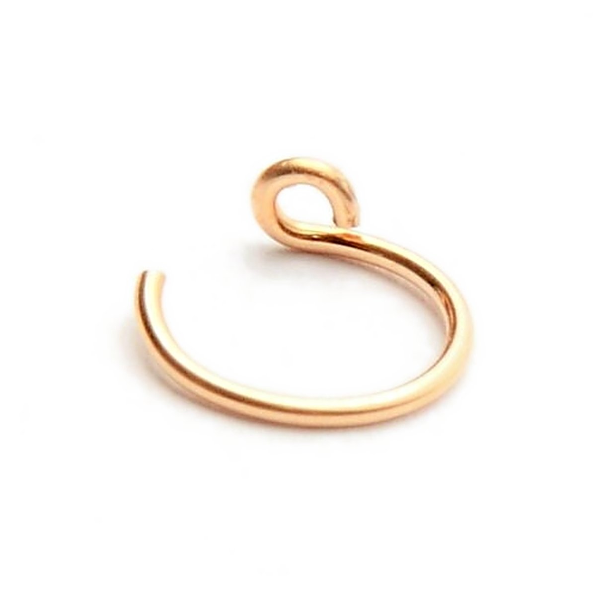 Adjustable fake nose ring in sterling silver, no piercing needed, photo 5