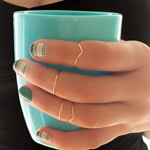 Adjustable chevron midi ring in 14k gold filled