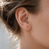 Clip on hoop earring in gold color stainless steel