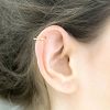 Clip on hoop earring in gold color stainless steel, photo 3