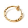 Clip on hoop earring in gold color stainless steel, photo 4