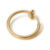 Clip on hoop earring in gold color stainless steel, photo 9