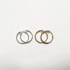 Clip on hoop earring in gold color stainless steel, photo 10