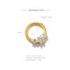 CZ helix clicker ring, 16 gauge, in gold color sterling silver, photo 4