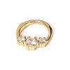 CZ helix clicker ring, 16 gauge, in gold color sterling silver, photo 8