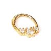 CZ helix clicker ring, 16 gauge, in gold color sterling silver, photo 9