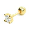 CZ helix stud earring with screw ball back in 14k gold filled, photo 6