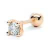 CZ helix stud earring with screw ball back in 14k gold filled, photo 7