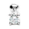 CZ helix stud earring with screw ball back in 14k gold filled, photo 8
