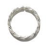 Thin daith hoop earring in sterling silver with diamond cut finish, photo 4