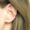 Double band ear cuff in 14k gold filled, no piercing needed, photo 3