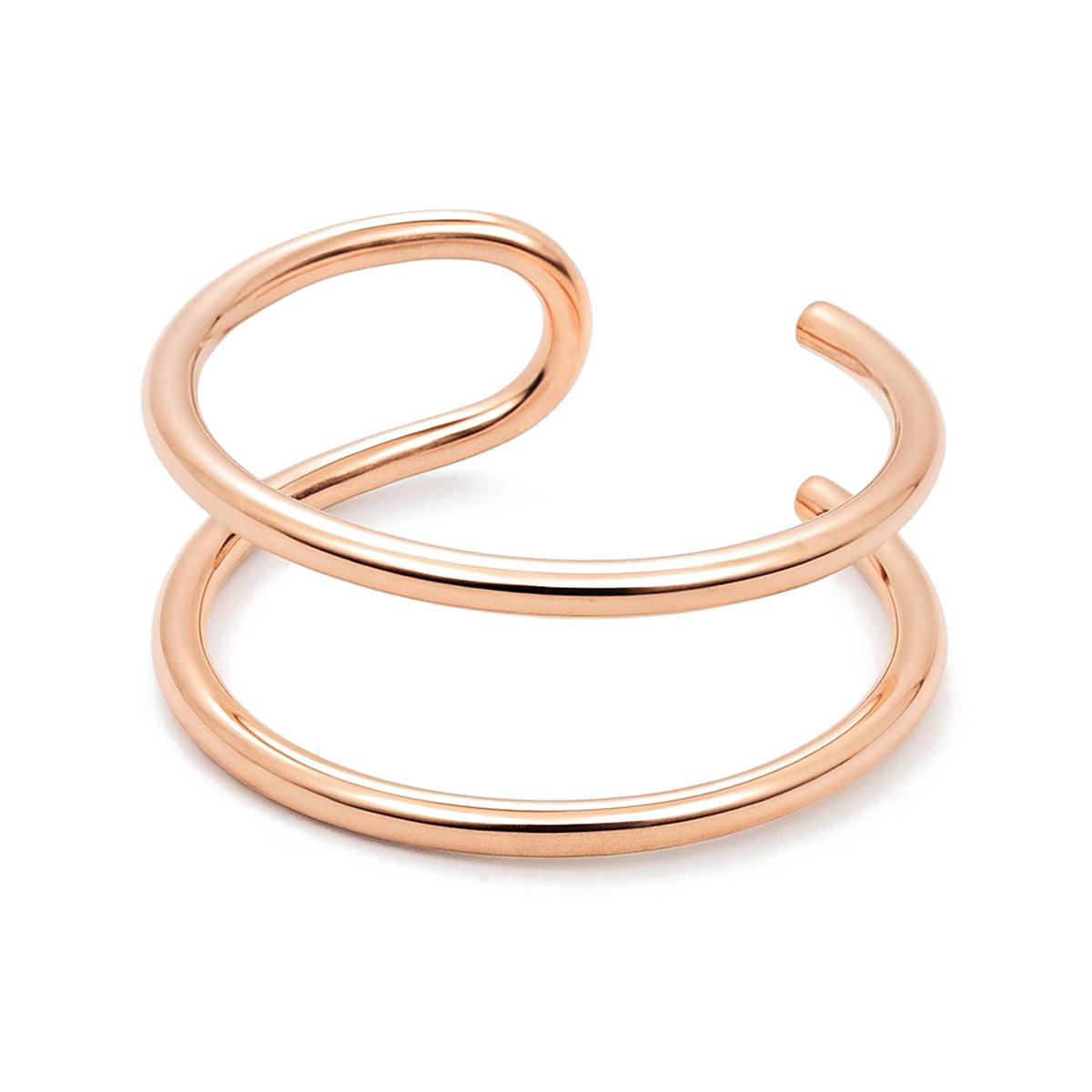 Double band ear cuff in 14k gold filled, no piercing needed, photo 6