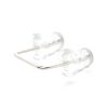 Double piercing staple stud earring in 14k gold filled, polished finish, photo 4