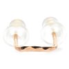 Double piercing staple stud earring in 14k gold filled, polished finish, photo 8