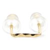 Double piercing staple stud earring in 14k gold filled, polished finish, photo 9