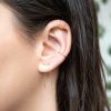 Double piercing threader earring in 14k gold filled, photo 2