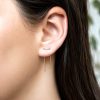 Double piercing threader earring in 14k gold filled, photo 3