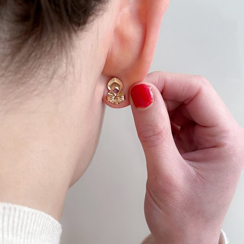 Earring lifter backs in gold color, pair
