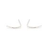 Hammered ear climber earring in sterling silver, photo 2