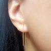 Long arch threader earring in 14k gold filled, photo 2