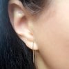 Long arch threader earring in 14k gold filled, photo 4
