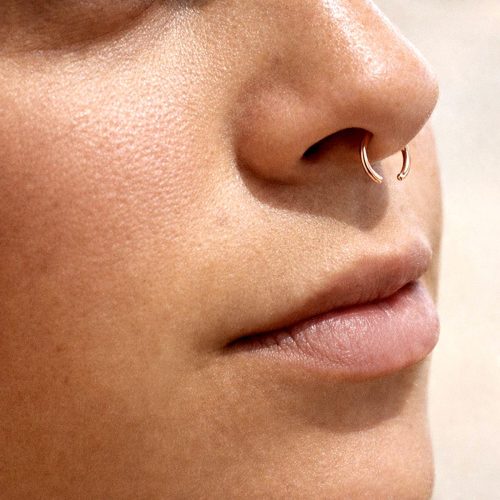 Horseshoe septum retainer in 14k gold filled