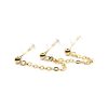Chain stud earring for multiple piercings in 14k gold filled, photo 3