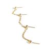Chain stud earring for multiple piercings in 14k gold filled, photo 4