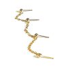 Chain stud earring for multiple piercings in 14k gold filled, photo 5