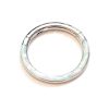 Opal clicker hoop in surgical steel with white opal inlay, 8 mm, photo 4