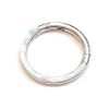 Opal clicker hoop in surgical steel with white opal inlay, 8 mm, photo 5