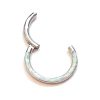 Opal clicker hoop in surgical steel with white opal inlay, 8 mm, photo 6